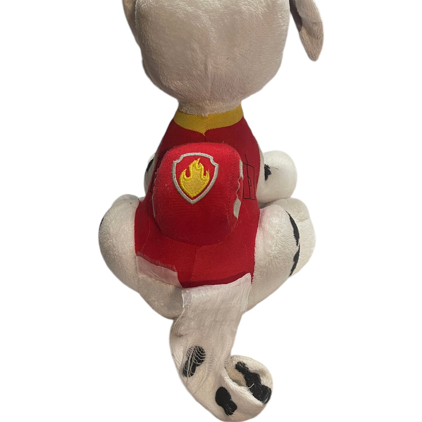 PAW PATROL 14" Marshall Fire Fighting Dalmatian Plush Stuffed Toy in GUC Missing Hat