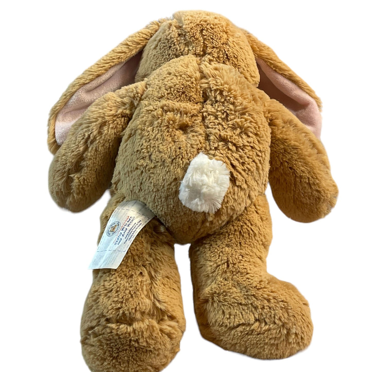 Sweet, Ultra Cuddly,  Lop Eared Build- A -Bear Tan  Rabbit with Pink Satin Nose