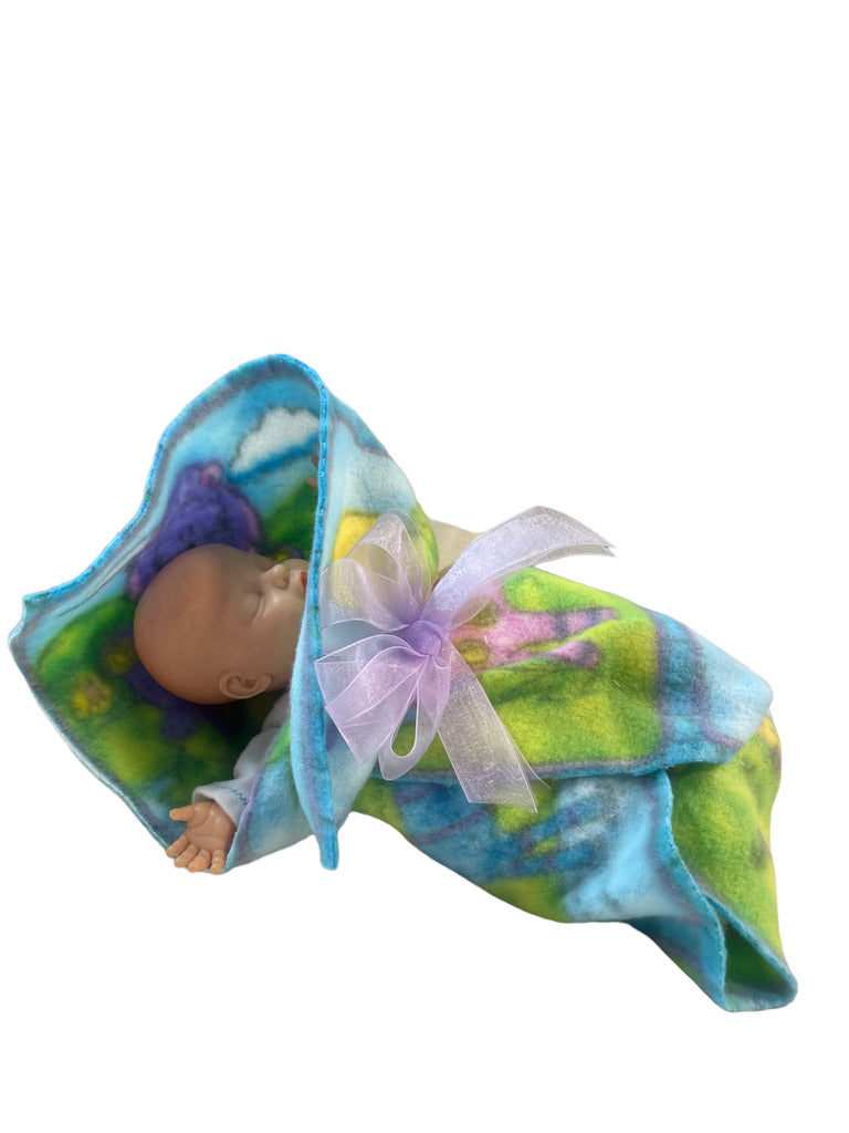 Playmates 11" Sleeping Baby Doll in Sleep Sack and Fleece Blanket