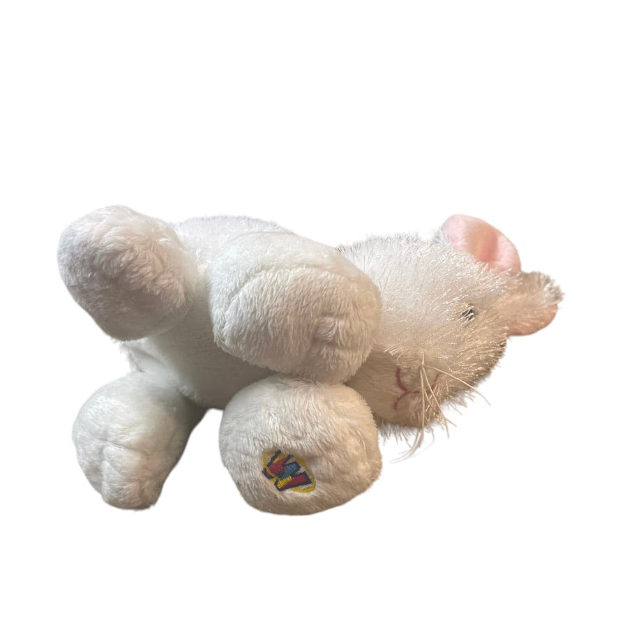 Ganz Webkinz HMO78 , White Rabbit Seated Bunny Pink Ears, Black Eyes, No Code