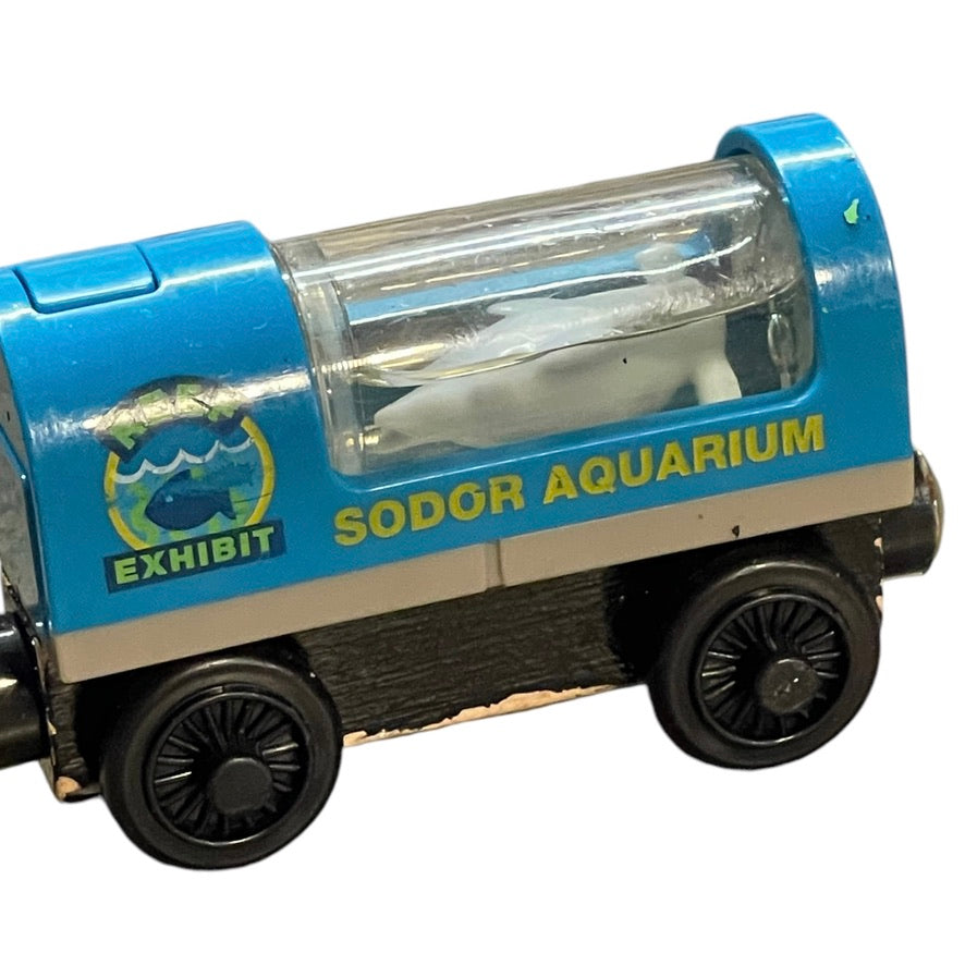 Thomas The Train Sodor Shark & Squid Light up Aquarium Cars,Turquoise, Magnetic GUC