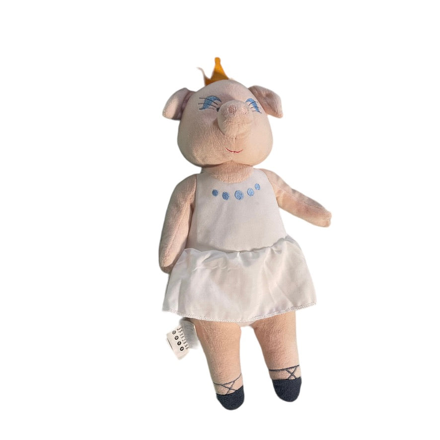 Ikea Klapper Cirkus Princess Ballerina Pig Plush Stuffed Animal Toy with Crown & Curly Tail!