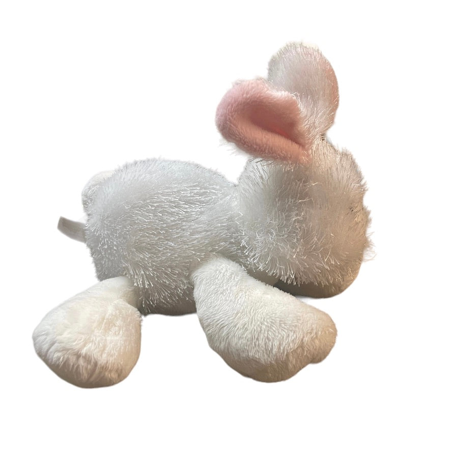 Ganz Webkinz HMO78 , White Rabbit Seated Bunny Pink Ears, Black Eyes, No Code