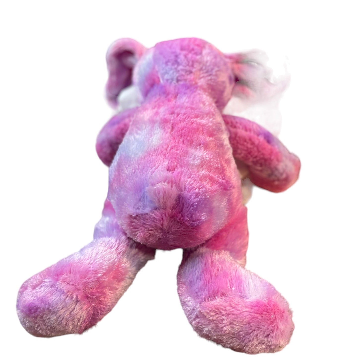 Kellytoy 19" Long Eared Bunny Pink/Purple TieDye Plush Pink Bow Tag Removed GUC