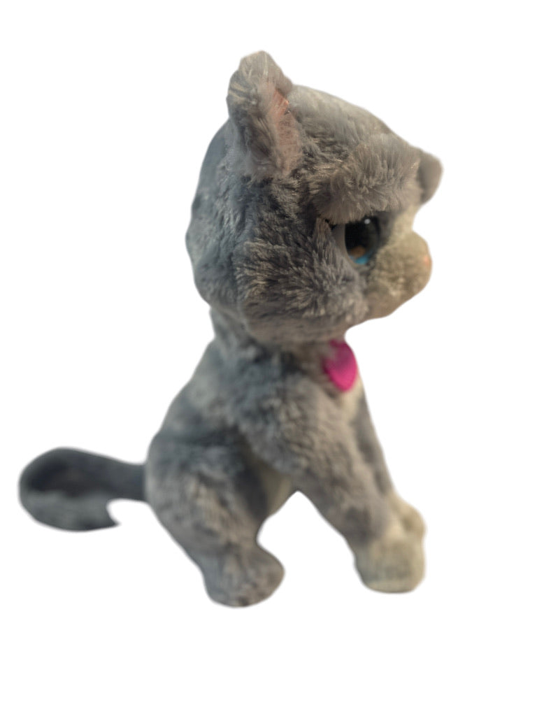 FurReal Friends, 'Bootsie', Hasbro's Interactive Grey & White Purring Kitten GUC Working!