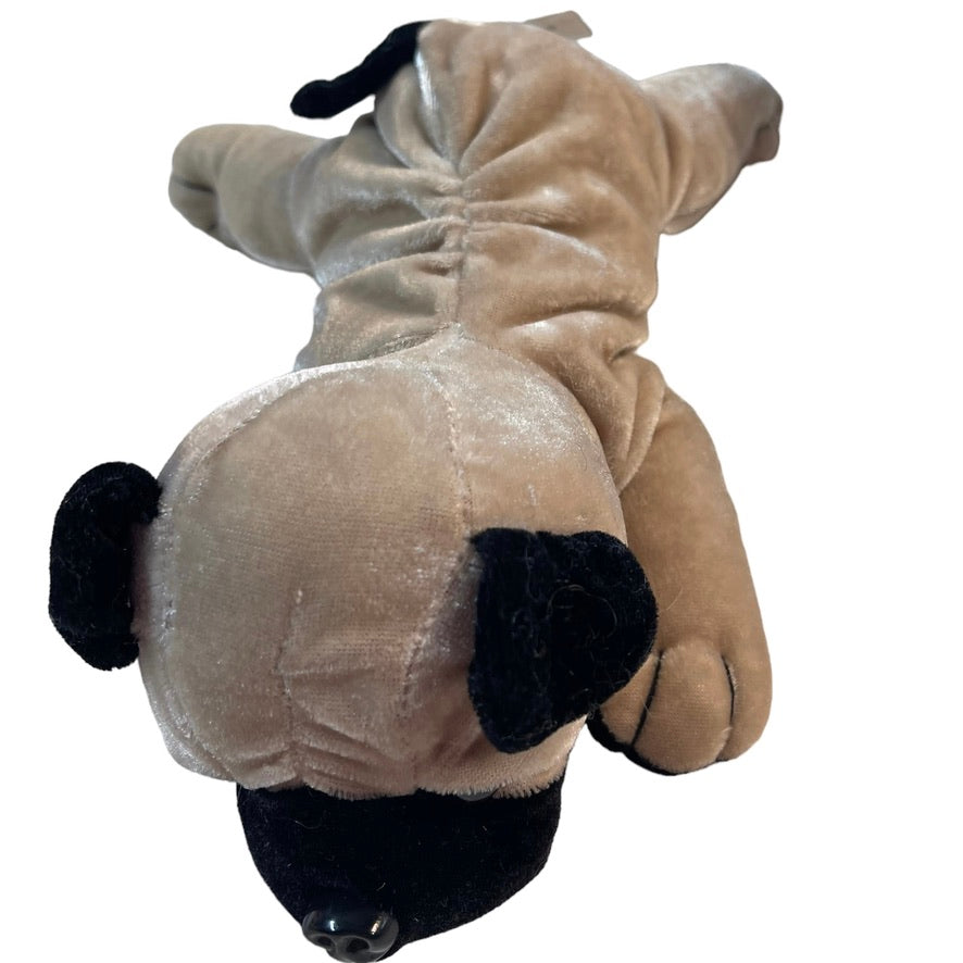 Ganz Realistic 8" Pug Plush in Tan & Black GUC