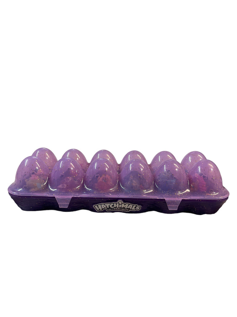 Hatchimal Colleggtibles Purple Egg Carton with Mixed Lot of 12 Hatchimals