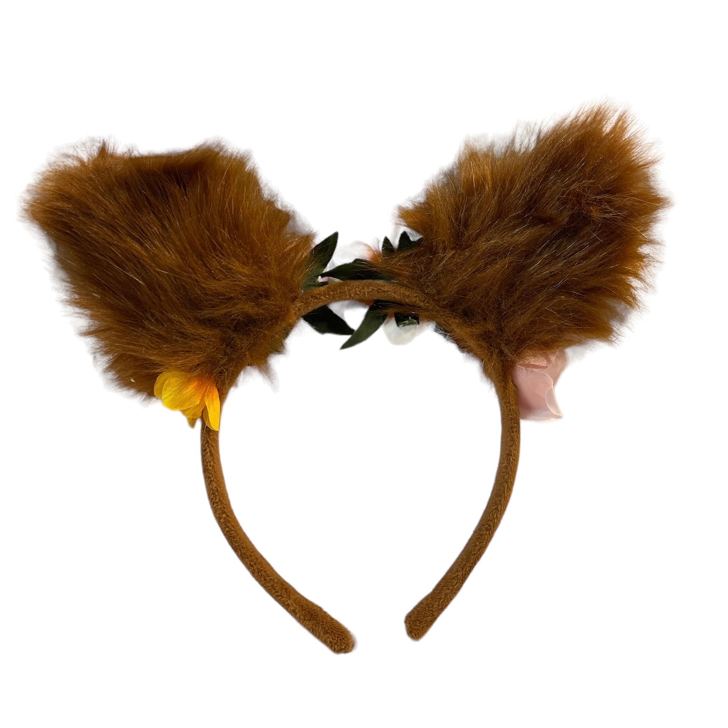 Fur & Floral Cat/Fox Headband for Dress Up Halloween