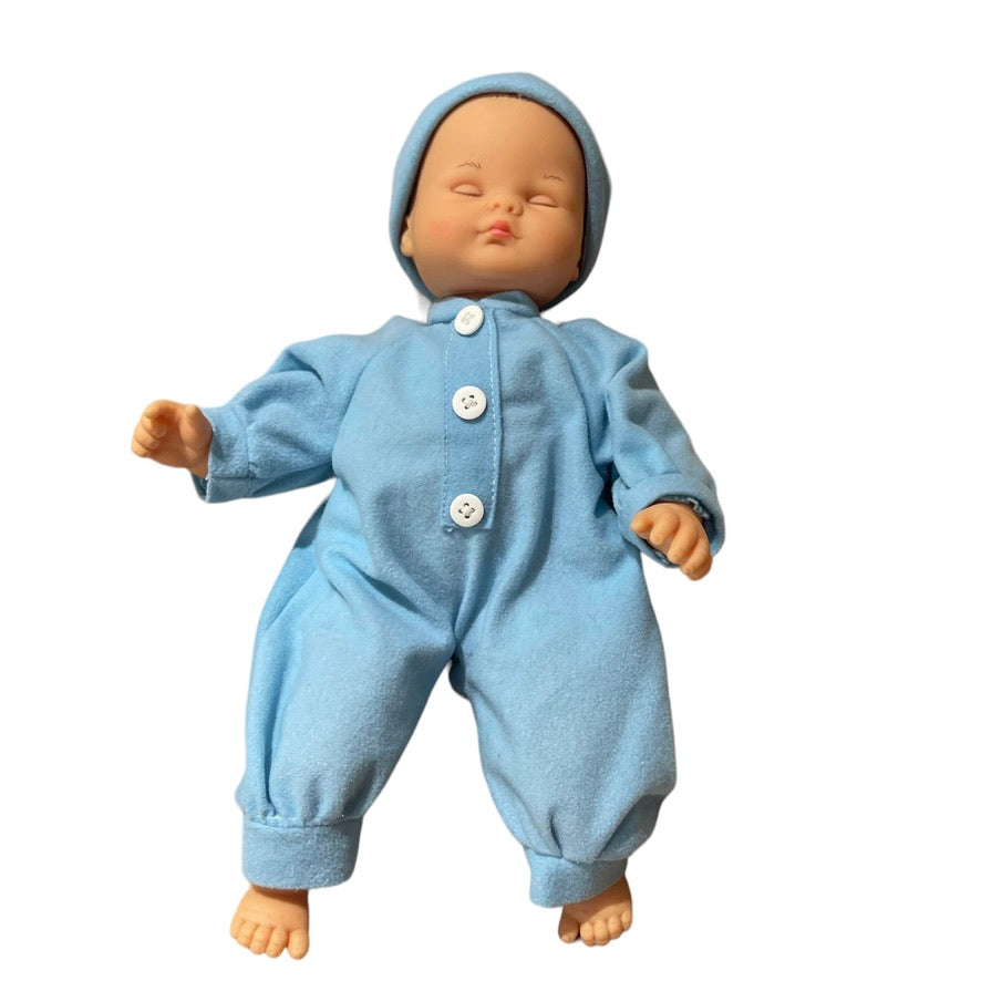 City Toys Soft Body Vintage 1987 Sleeping Baby Doll In Original Blue Outfit