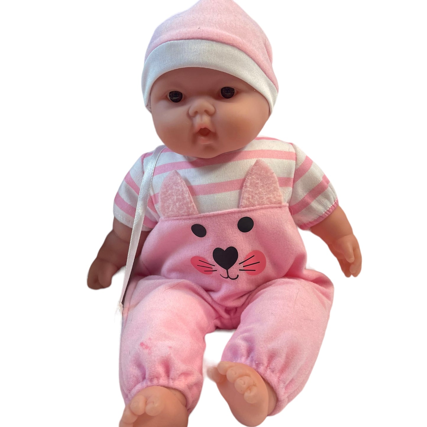 Berenguer 12" Baby in Pink with Soother/Pacifier on Good Preowned Condition