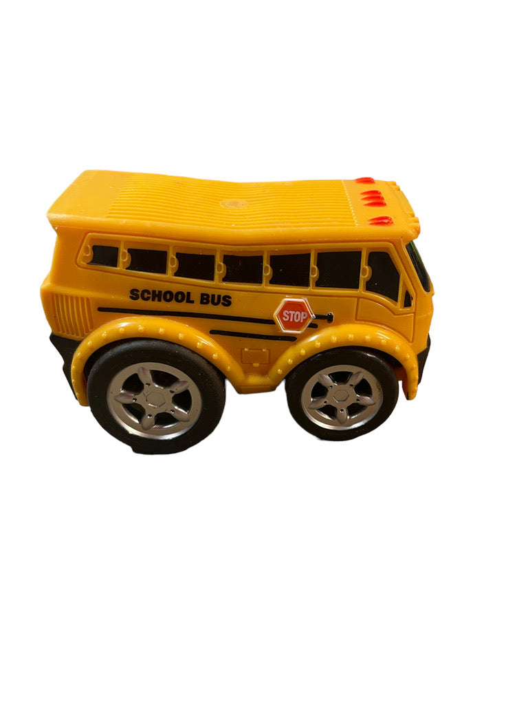 Kid's Galaxy 2014 Squeezable Pull back School Bus in Good Preowned Condition