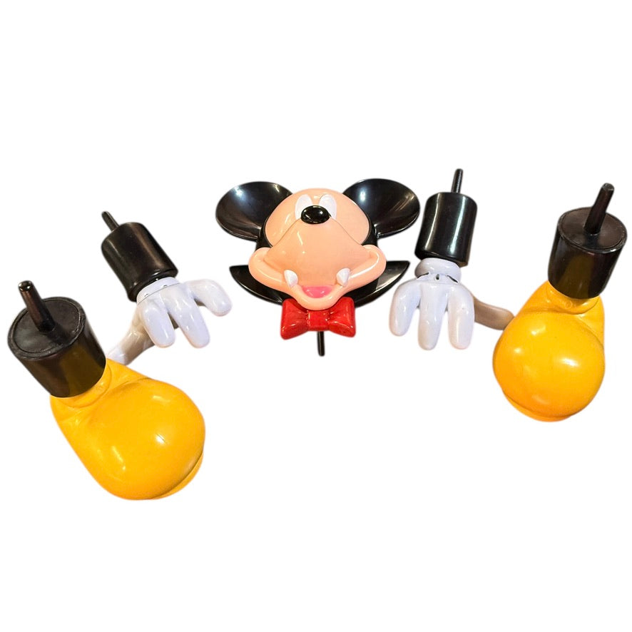 Preowned Disney Vampire Mickey Mouse Jack-o-Lantern Pumpkin Push-In Decoration 5 Pieces