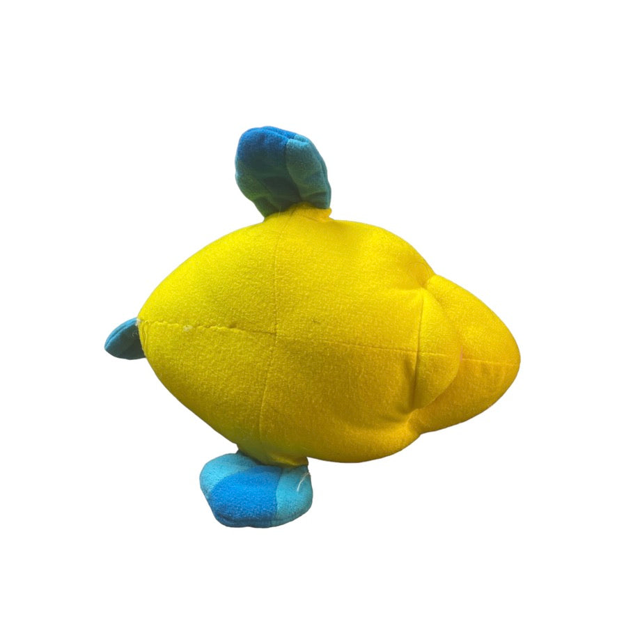 Flounder, From Disney's, The Little Mermaid 10" Bright Yellow & Blue Plush Plastic Eyes, GUC