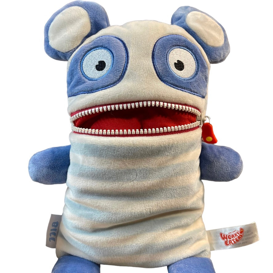 Worry Eater, 'Bill', Striped  Plush Stuffed Zippered Anxiety Relief  by Sorgenfresser