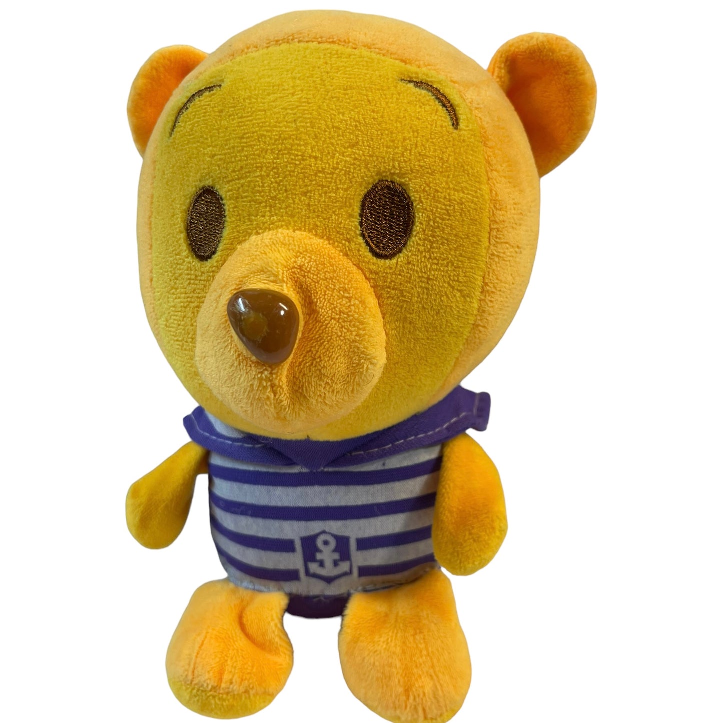 Winnie the Pooh Stuffed Animal Plush with  Embroidered Face  & Anchor Shirt.