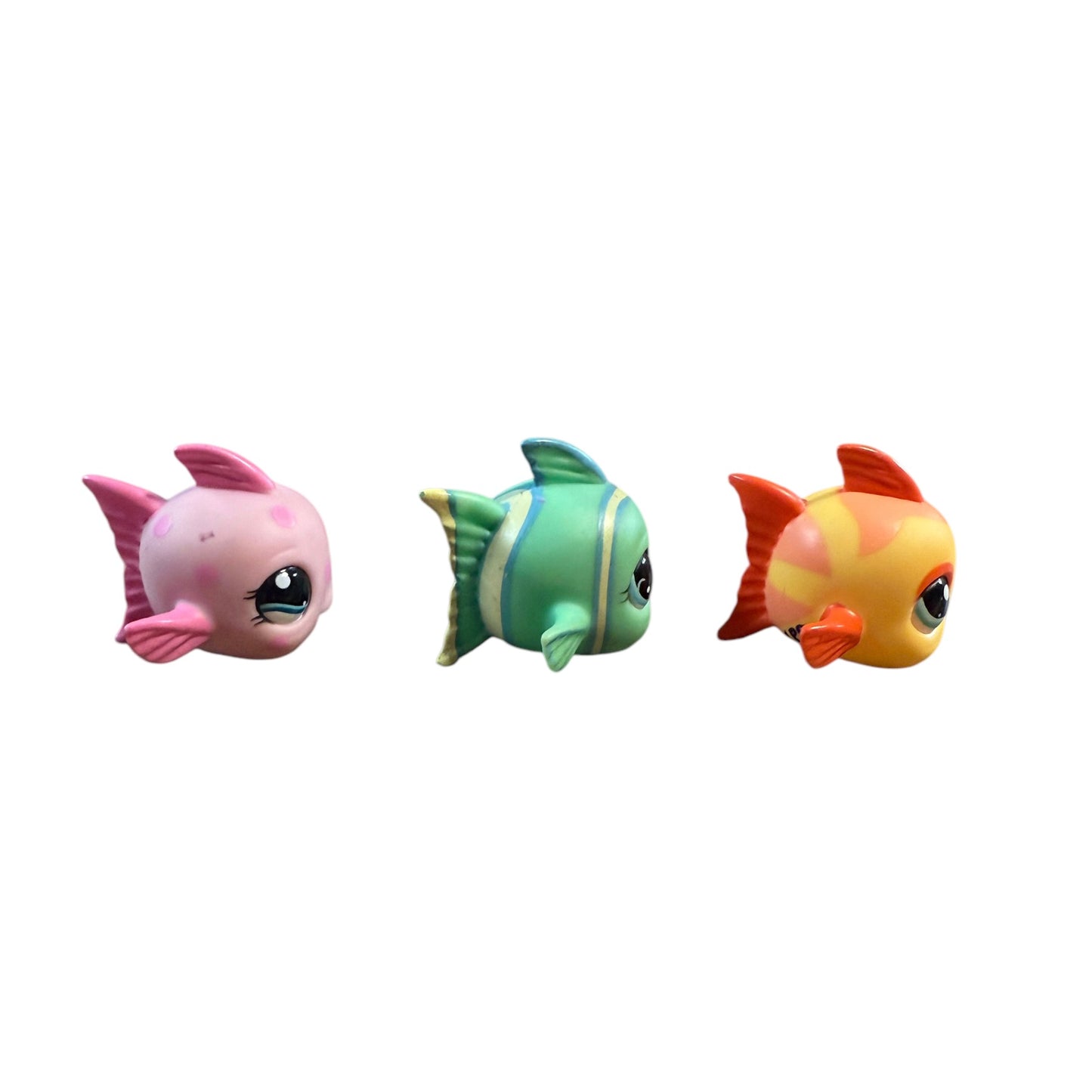 Hasbro's Littlest Pet Shop Fish 1" Lot of 3, including Clown and Puffer Fish!