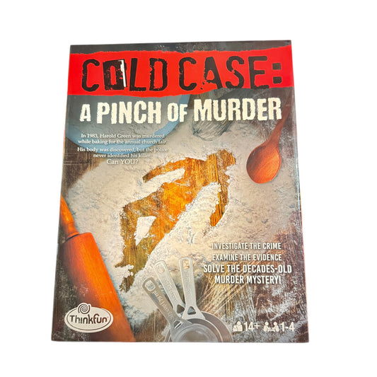 Cold Case, A Pinch of Murder by ThinkFun, Solve a Decades Old Murder from the Case Notes