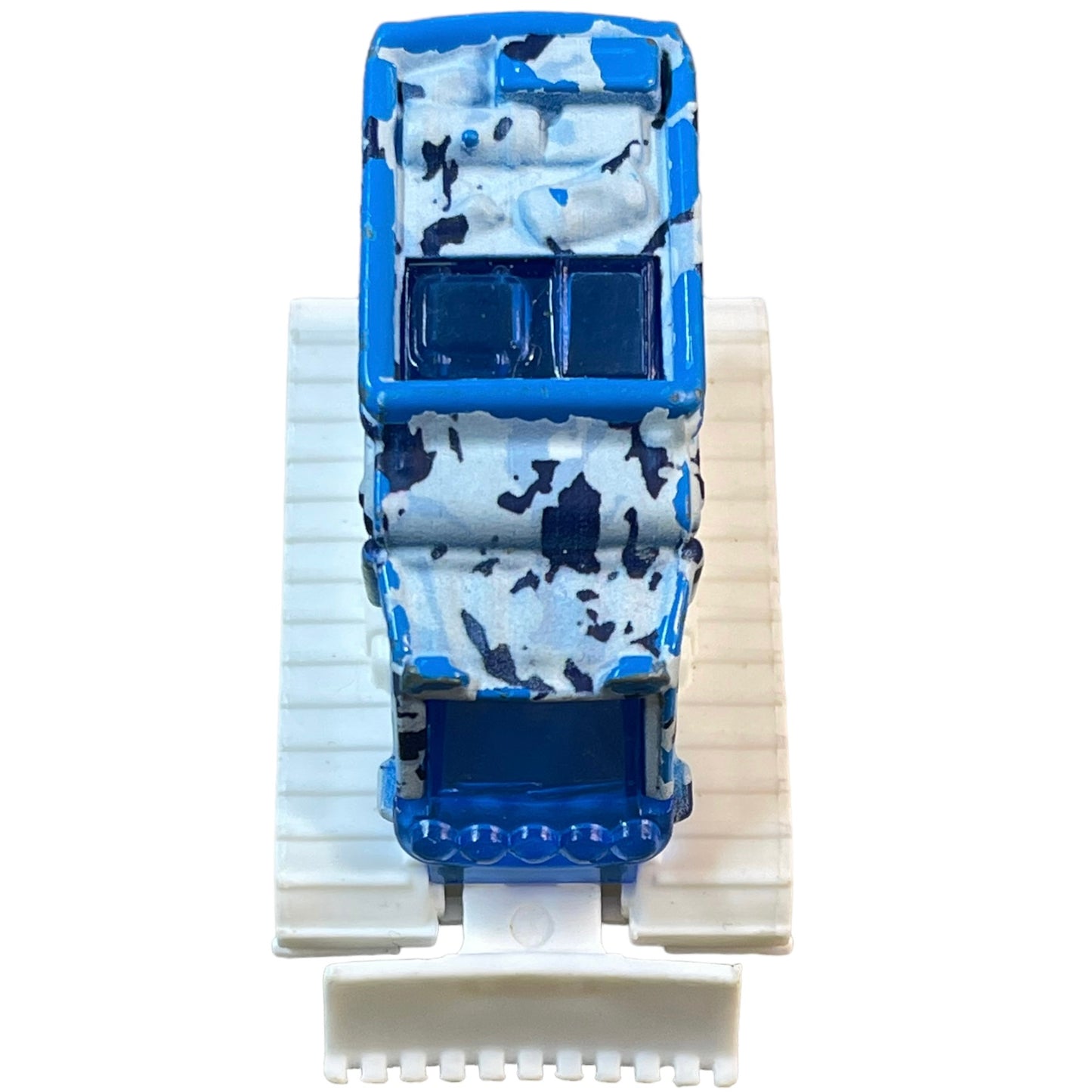 Matchbox Blizzard Buster Snowplow Light Blue Camo, White Chassis in EUC