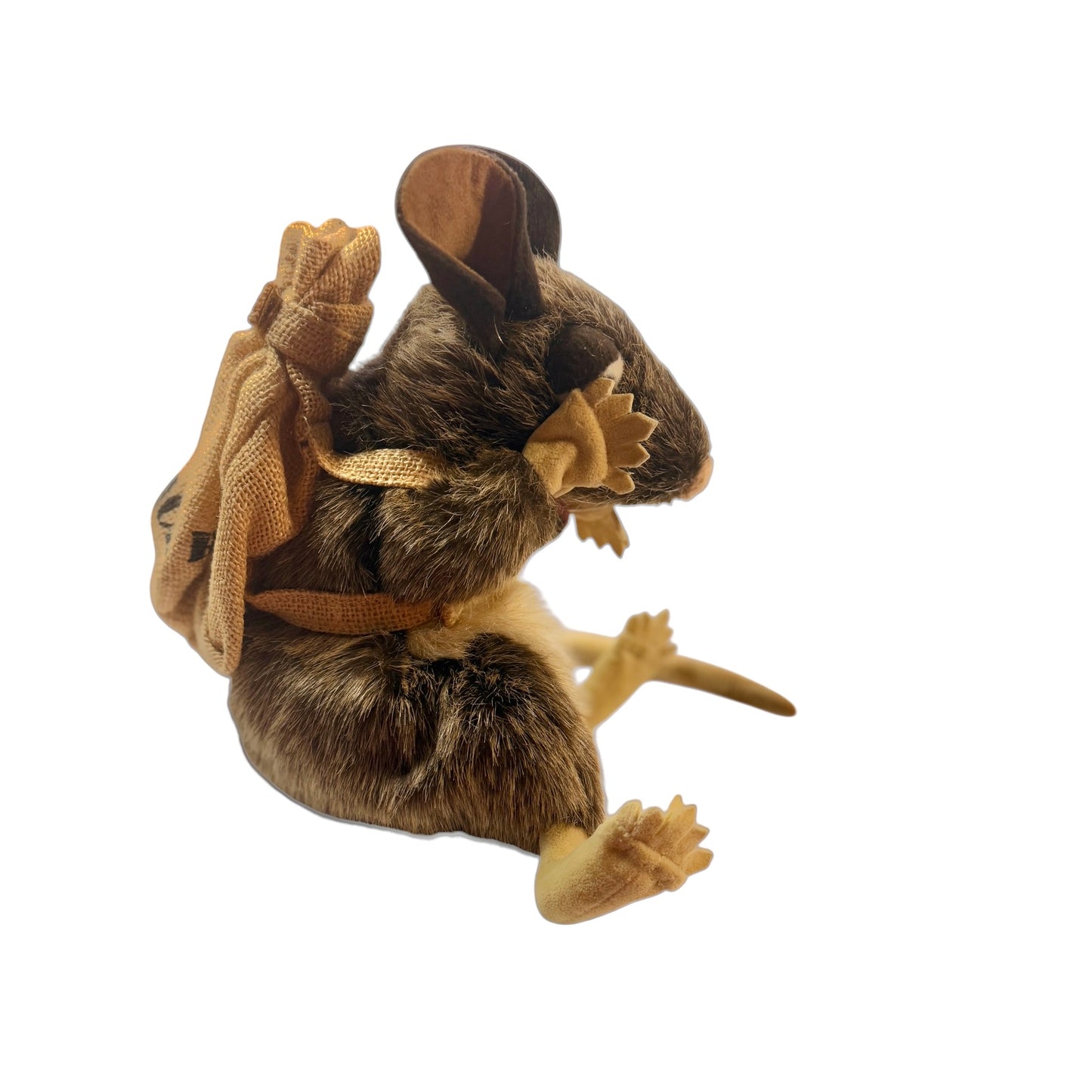 Realistic Folkmanis Pack Rat Hand Puppet with Burlap Sac and Huge Ears & Eyes! So Cute!