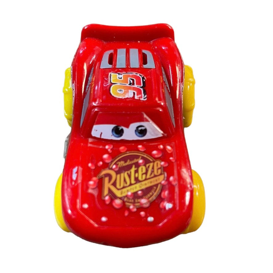 Disney Pixar Cars Yellow Hydro Wheels Lightening McQueen Pull Back Splash Racer