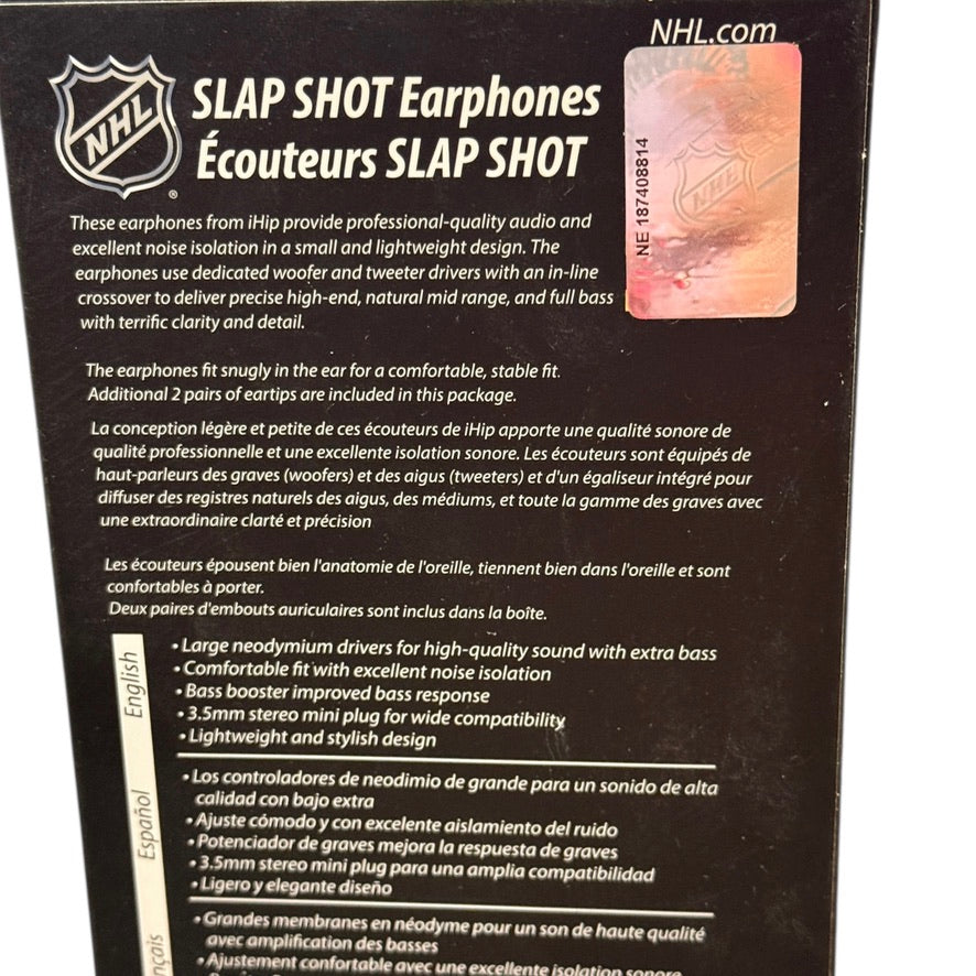 Edmonton Oilers Slap Shot Earphones for iPod, iPad, & iPhone