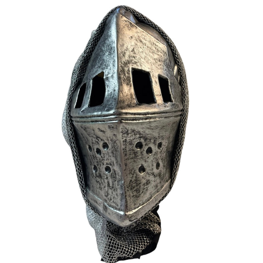 Medieval Armour Mask with Simulated Chain Mail Fits to Adult Size GUC