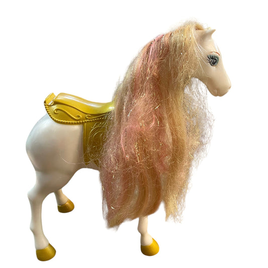 Mattel Barbie Disney Princess Enchanted White Horse, Pink & Gold Mane 2006