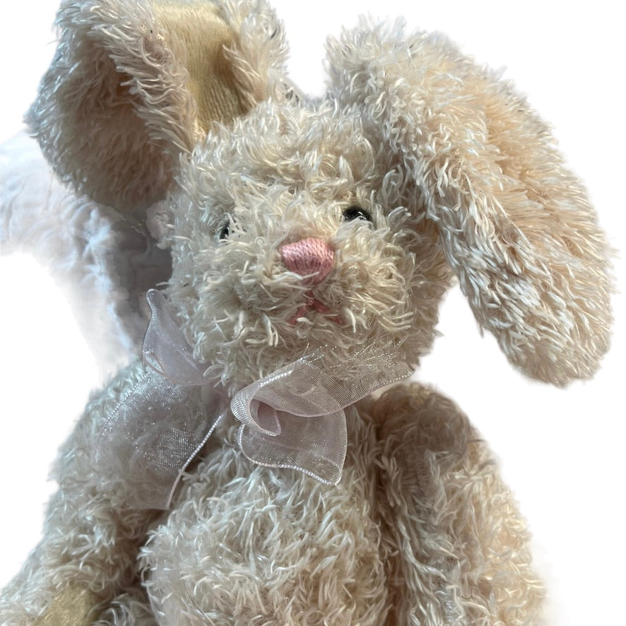 Gund 11" Shaggy Lop Eared Rabbit, Bead Eyes, Pink Satin Nose, Silky Ears and Paws