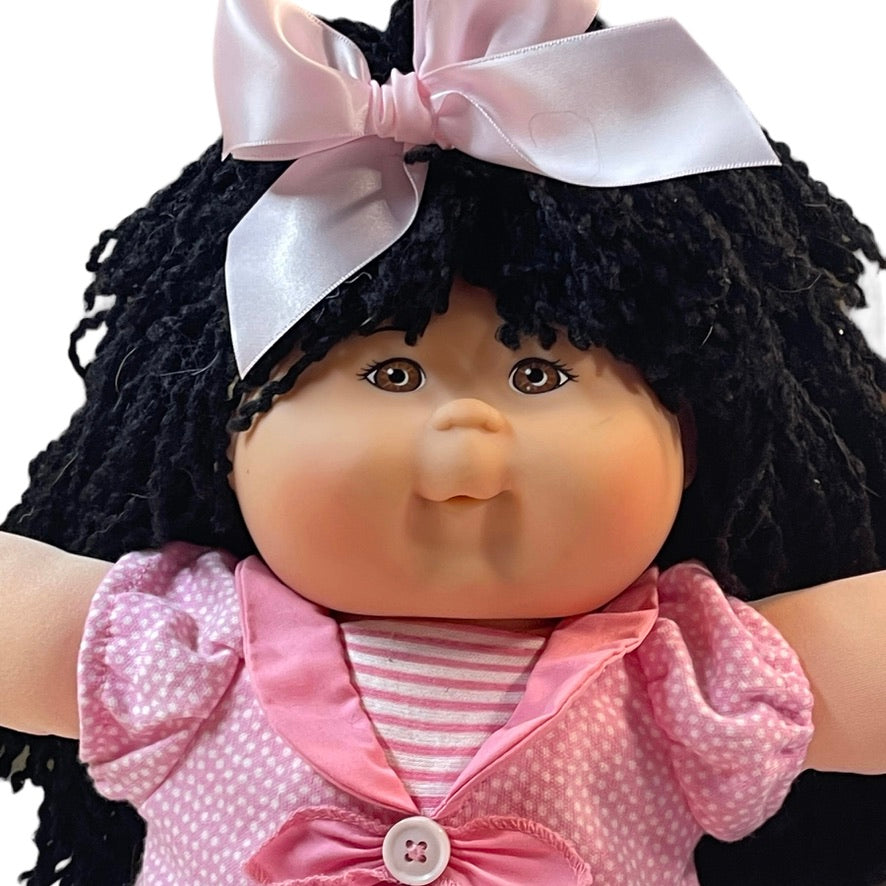 Cabbage Patch Doll with  Black Yarn Hair, Brown Eyes, Original Clothing & Fragrance EUC