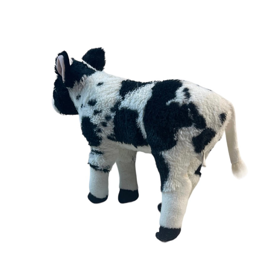 Maplelea Poseable 14" Black & White Plush Cow GUC No Halter