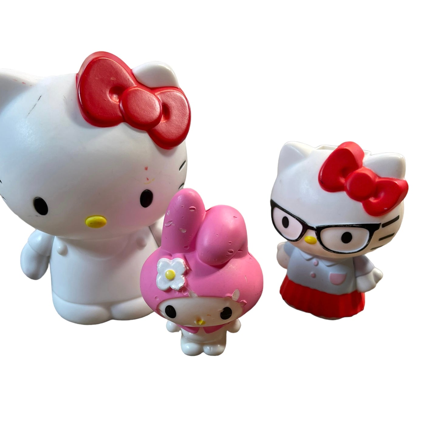 Hello Kitty Sanrio Toy Figurines Lot of 3 Preowned