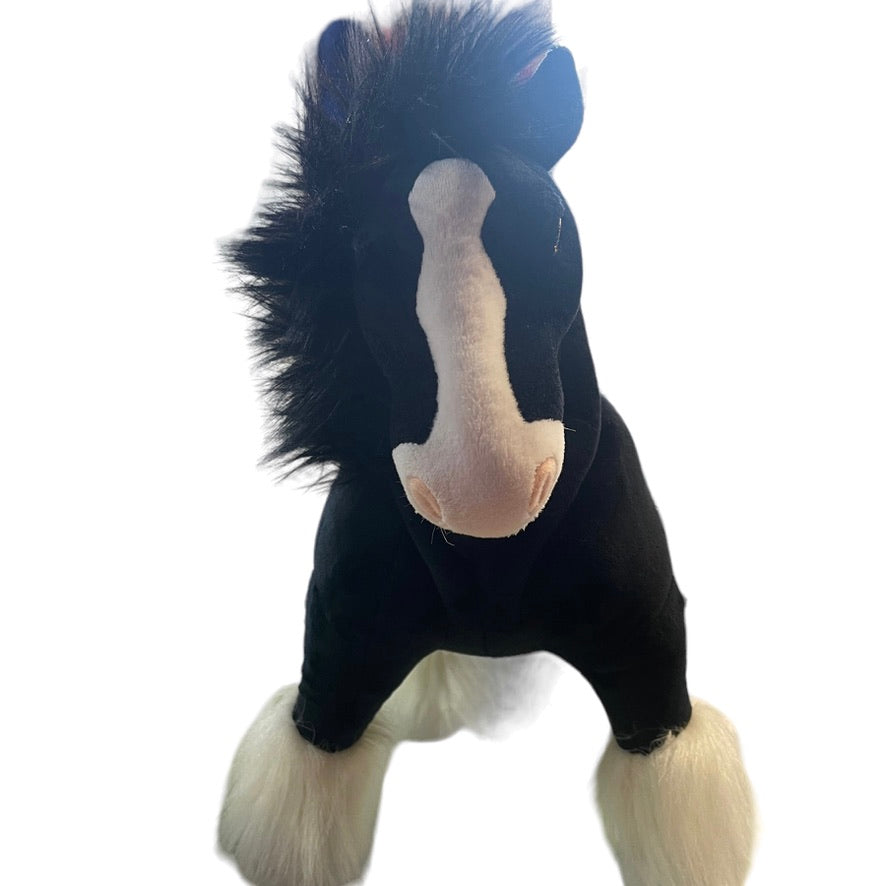 Disney Pixar 'Brave', Meridia's Black Clydesdale Angus Plush Stuffed Horse Preowned