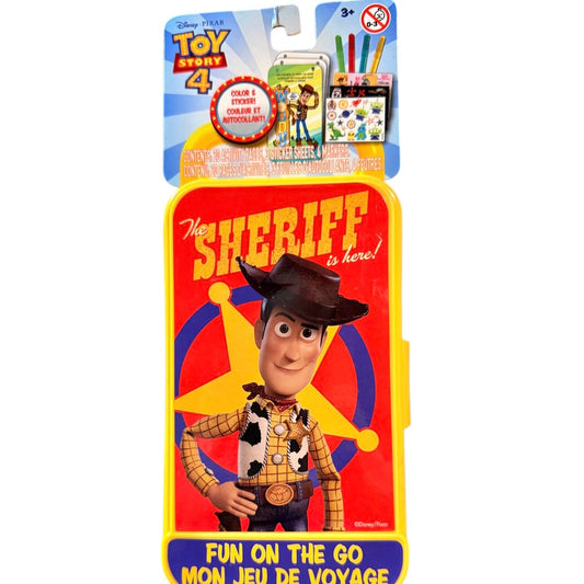 Disney Pixar Fun on the Go Activity Set with Sheriff Woody with Colouring and Sticker Activities