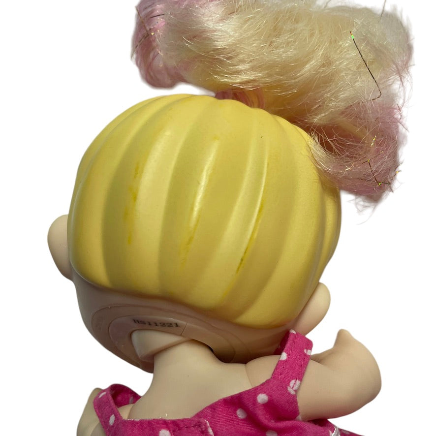 Kindi Kids Scented Sisters, 'Teenie Tiara', 6.5" Doll with Pink & Yellow Sparkly Hair, Blows Scented Kisses!