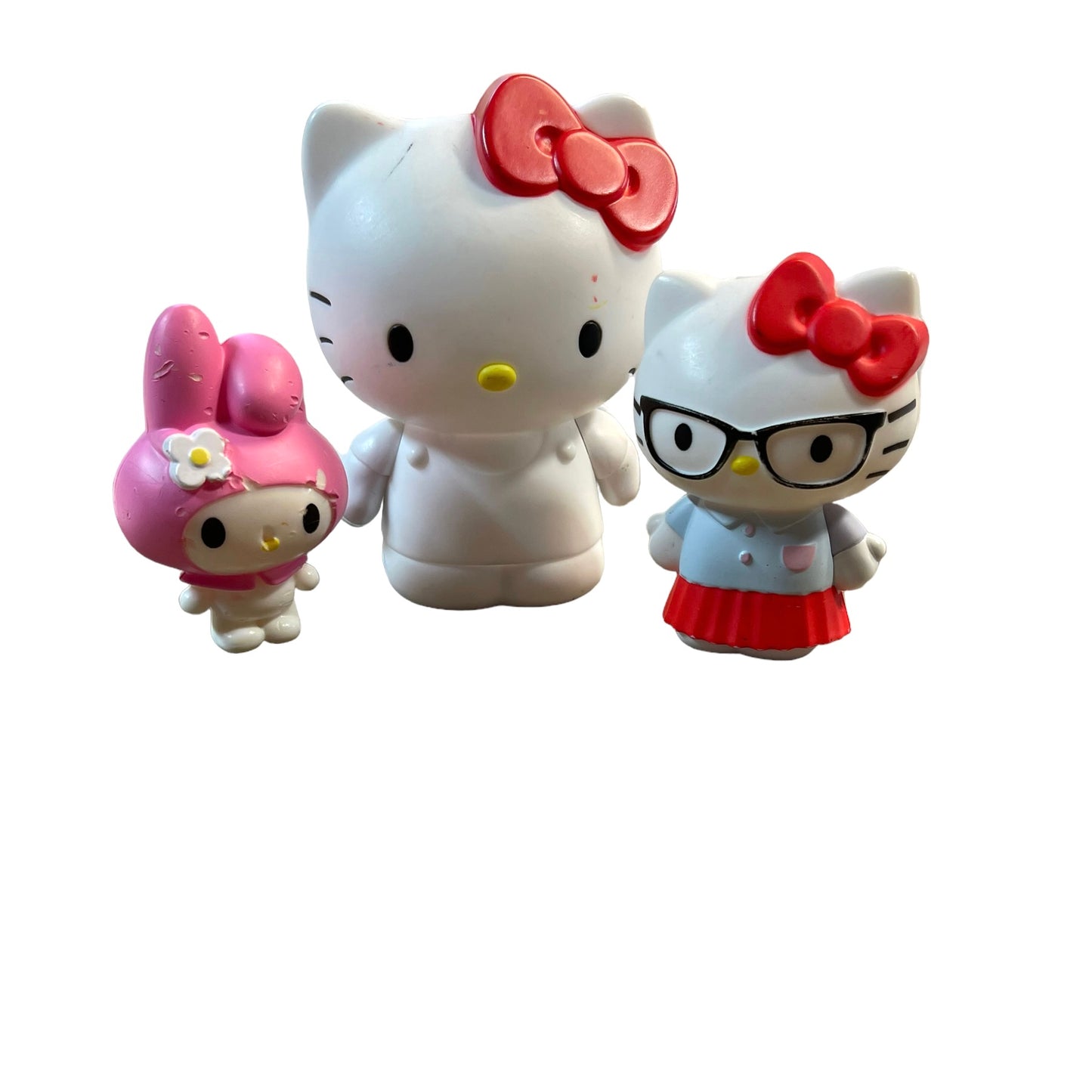 Hello Kitty Sanrio Toy Figurines Lot of 3 Preowned