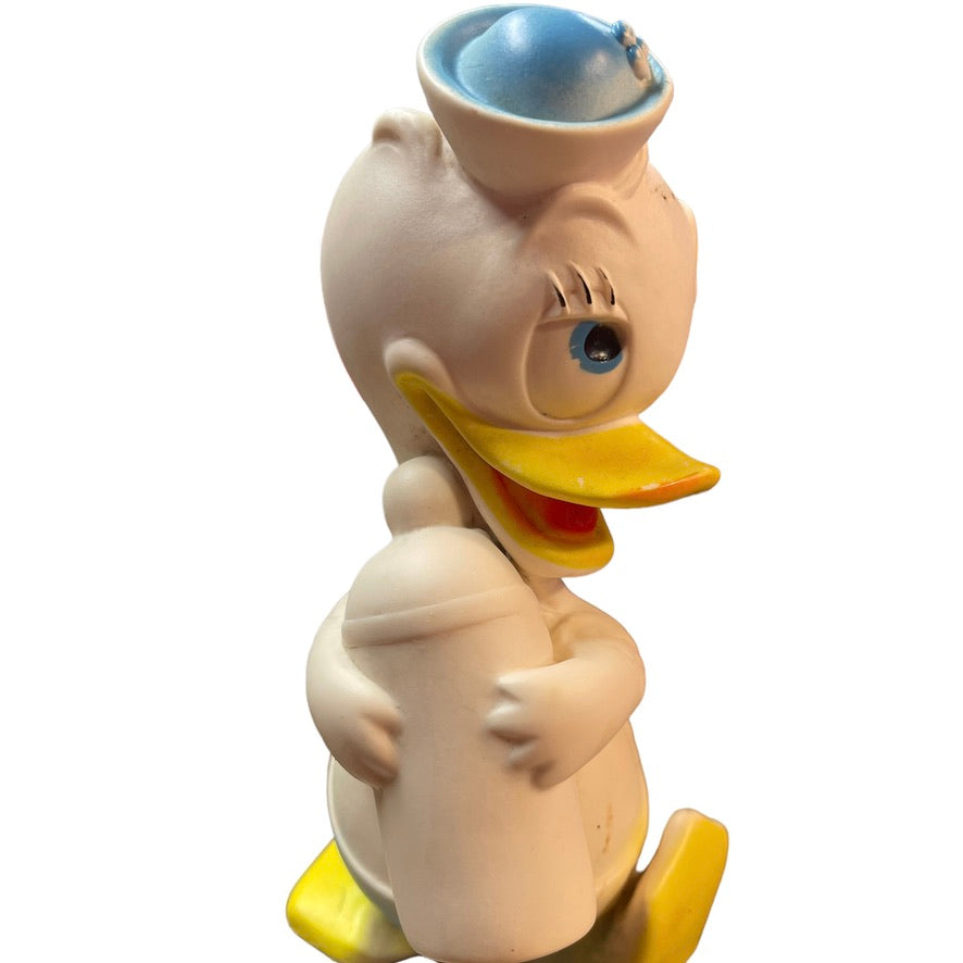 Vintage Donald Duck Vinyl Baby Toy, Some Fading, No Squeak, But Still Adorable!