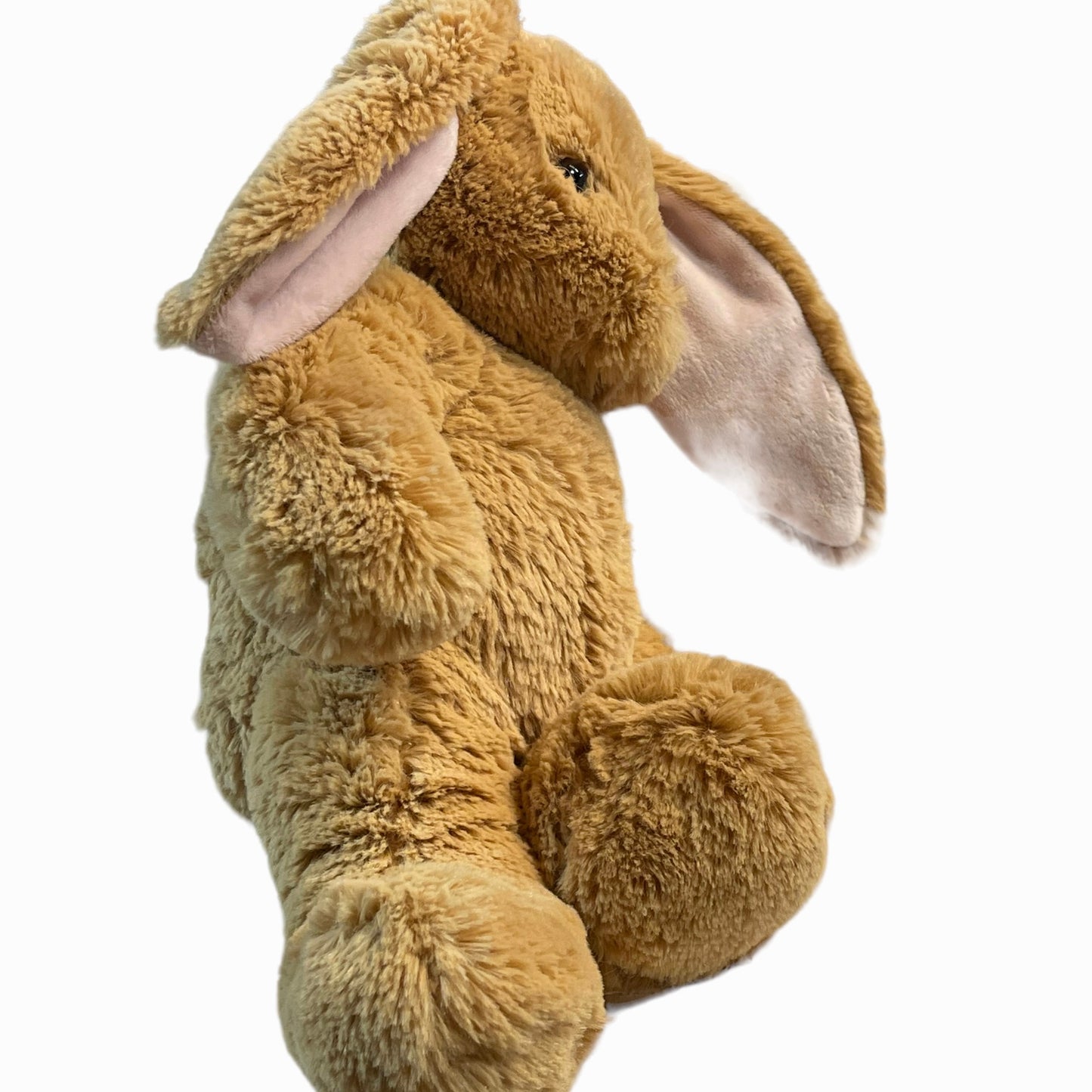 Sweet, Ultra Cuddly,  Lop Eared Build- A -Bear Tan  Rabbit with Pink Satin Nose