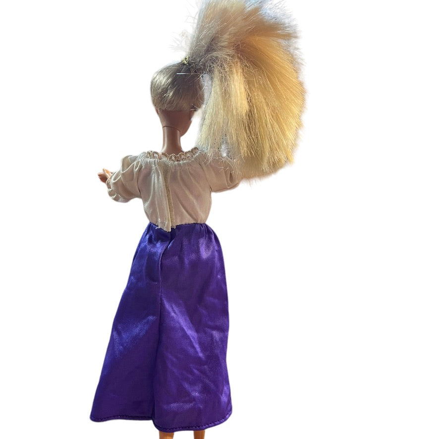 Vintager Barbie in Peasant Blouse, Silky Skirt, Blond & Blue eyed. Good Played With Condition