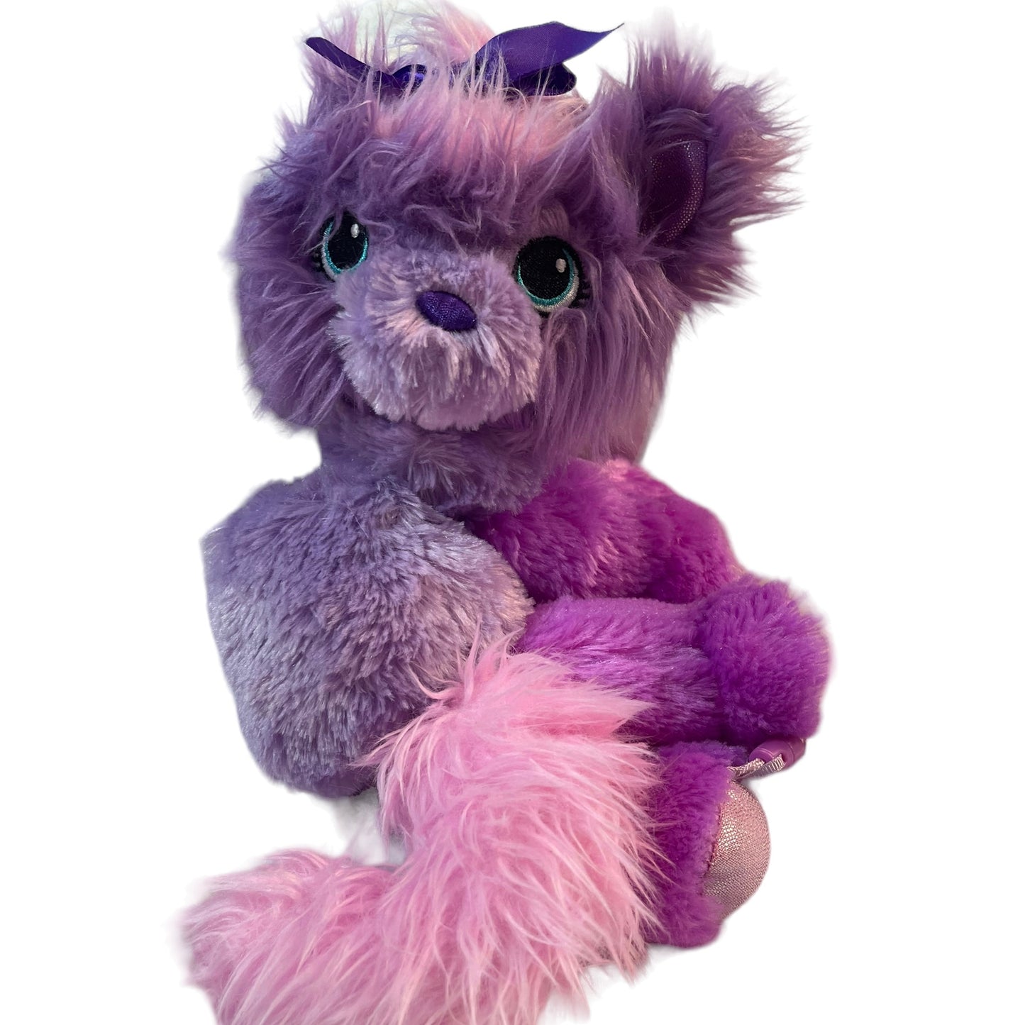 Twisty Petz Series 3 Cuddlez Purple Puppy Plush Stuffed Animal, Green Glass Eyes