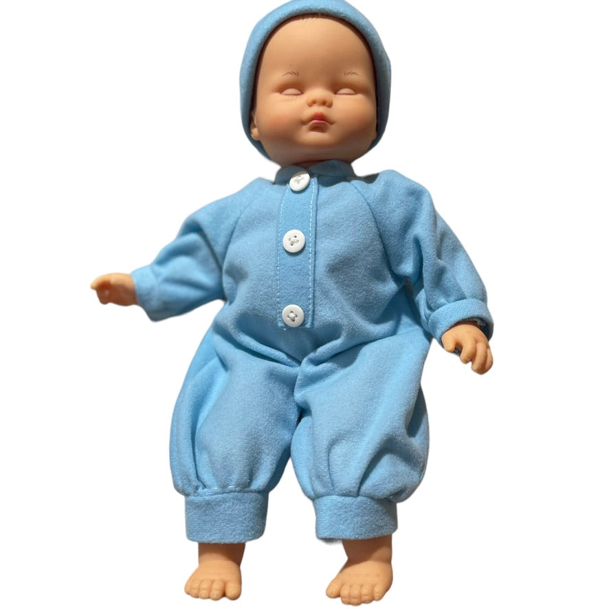 City Toys Soft Body Vintage 1987 Sleeping Baby Doll In Original Blue Outfit