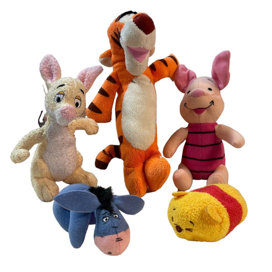 Winnie the Pooh Stuffed Animal Toy Lot of 5 Preowned Friends