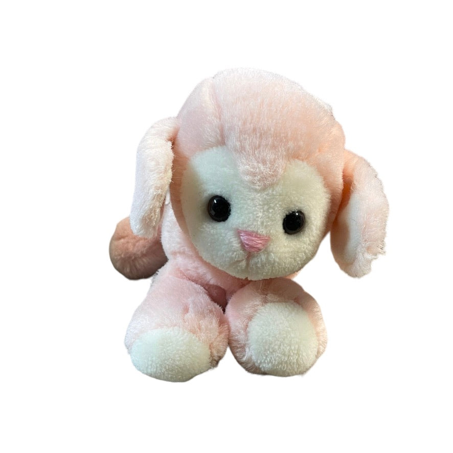 Vintage Gund Pink Lamb Plush Baby Toy Stuffed Animal Soft 1983 EUC