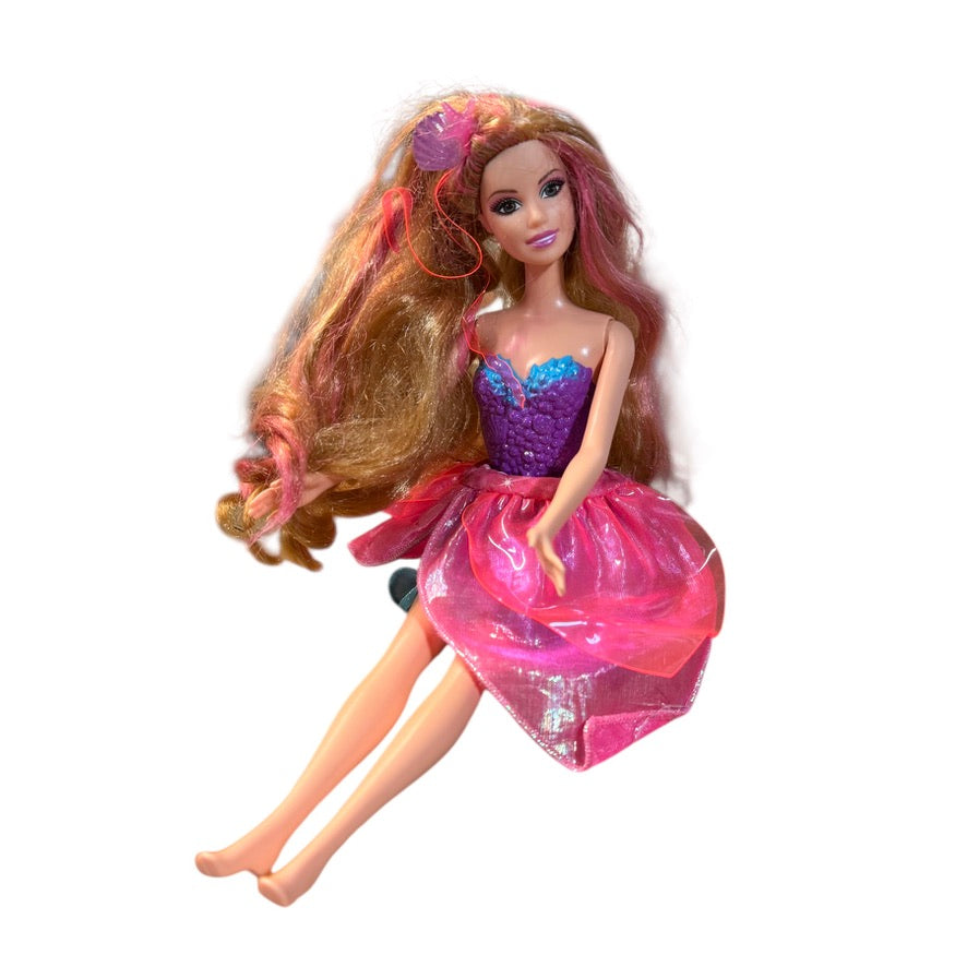 Mattel Barbie and The Secret Door Transforming Princess Romy Doll, Sparkling in Pink & Purple!