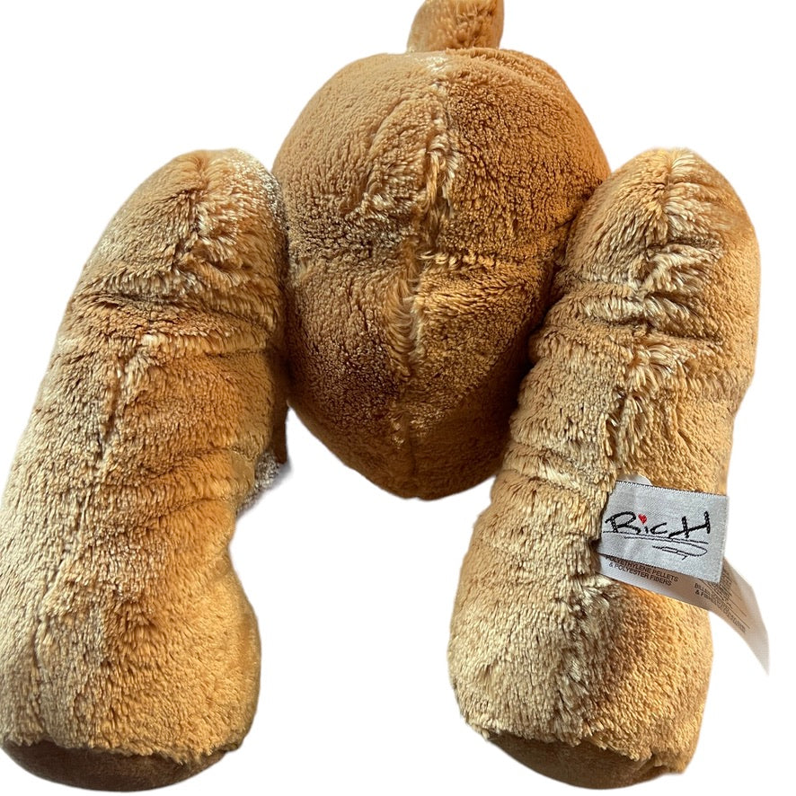 A Classic Teddy Bear, Golden Brown, Ultra Cuddly with Weighted Bottom & Feet in EUC