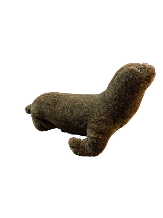 K & M International Realistic Sleek Brown/Grey Stuffed Otter Toy from 1999 in GUC