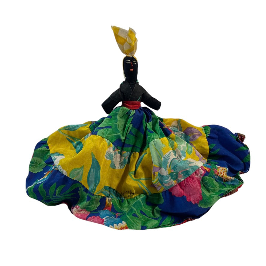 Topsy-Turvey Upside Down African Tribal Doll with Flowing Skirts & Traditional Headdresses