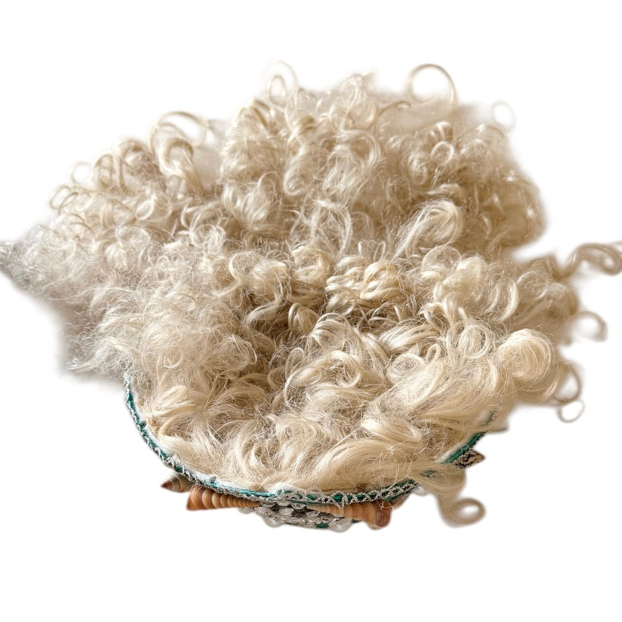 Mermaid Wig, Long Luxurious Platinum Curls & Jewelled , Embellished Headpiece  in GUC