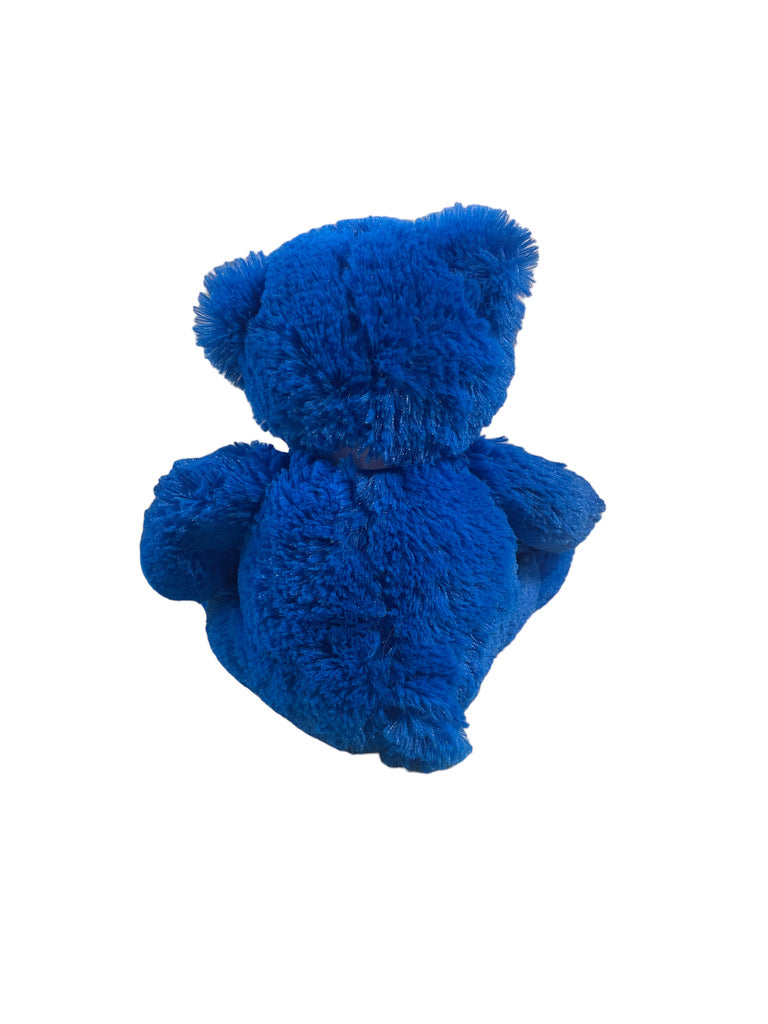 Bearington Cpllection Royal Blue 9.5" Classic Teddy Bear 2017 For ATB Financial, Blue Satin Bow Accent