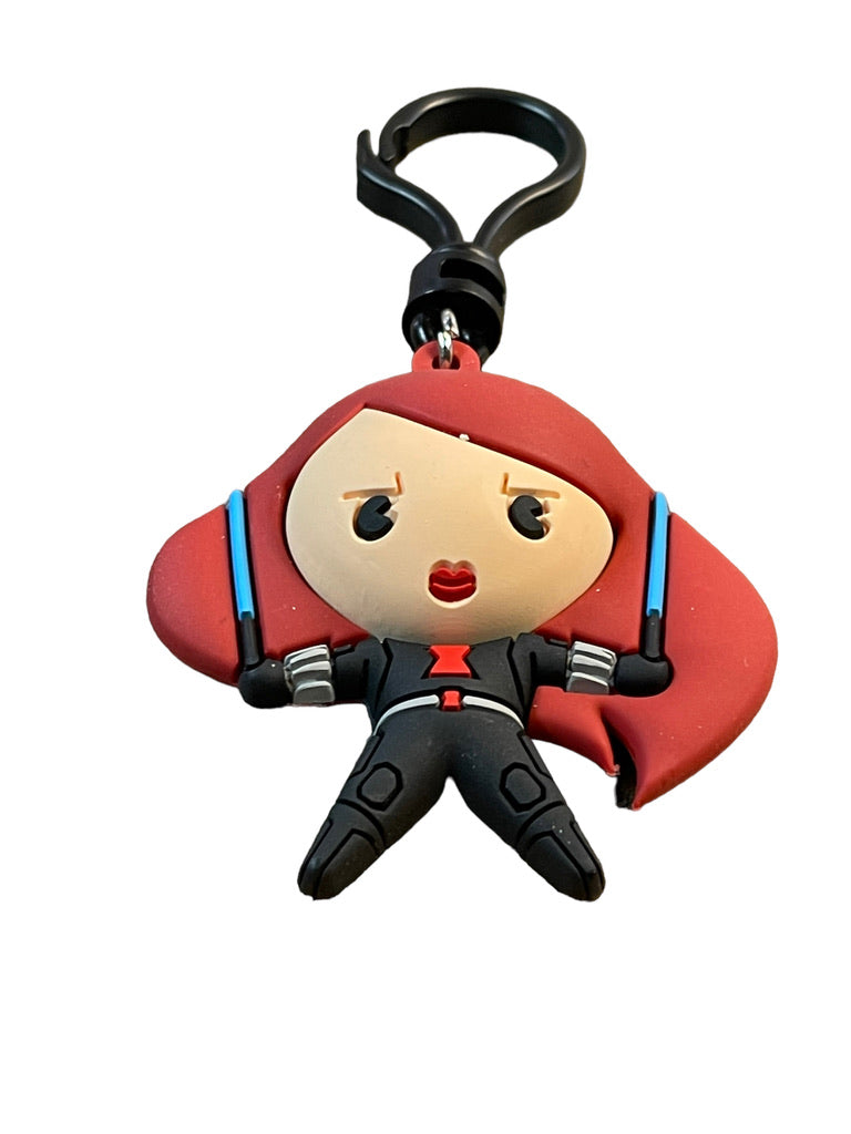 Marvel Collectors 3D Figural Bag Clip Keychain Paris Black Widow PVC