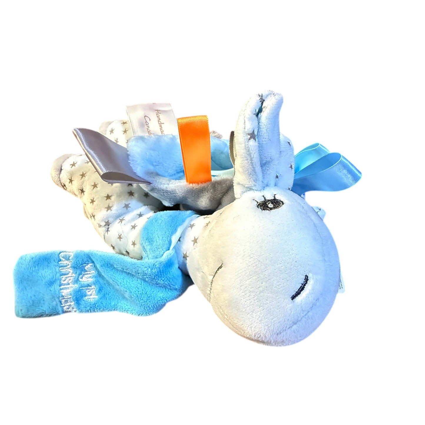 Holiday Time, 'My First Christmas Pals Stuffed Plush Giraffe with Handmade Ribbon Lovey